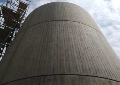 Turbid water and gas tanks in Bezau - Austria