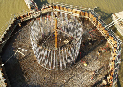 Windkraftturm-Fundament in Emden - Deutschland