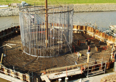 Wind power tower foundation in Emden - Germany