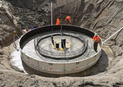 Construction of a digester in Garrel Germany with self-climbing circular formwork from RSB Formwork Technology GmbH