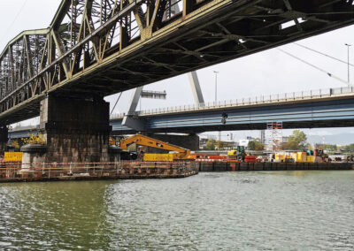 Pier upgrade Steyregg Danube Bridge in Linz - Austria