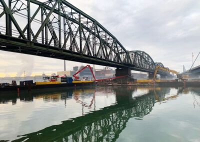 Pier upgrade Steyregg Danube Bridge in Linz - Austria