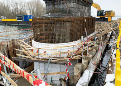 Pier upgrade Steyregg Danube Bridge in Linz - Austria