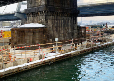 Pier upgrade Steyregg Danube Bridge in Linz - Austria