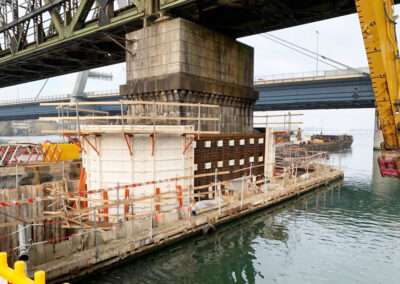 Pier upgrade Steyregg Danube Bridge in Linz - Austria