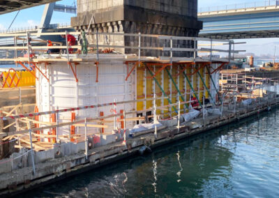 Pier upgrade Steyregg Danube Bridge in Linz - Austria