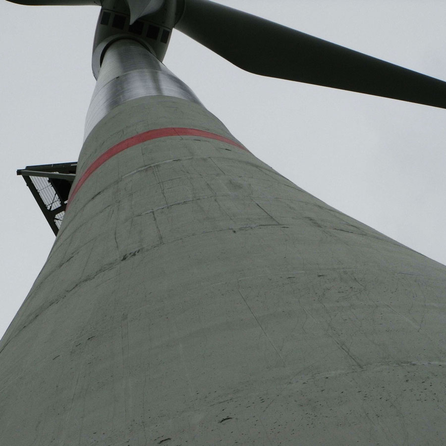 Project wind power tower with foundation in Bremerhaven - Germany