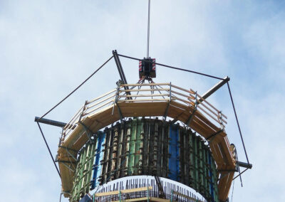 Project wind power tower with foundation in Bremerhaven - Germany