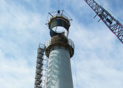 Project wind power tower with foundation in Bremerhaven - Germany