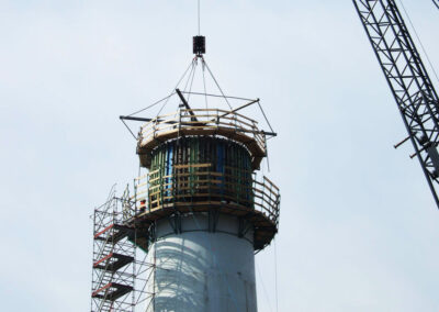 Project wind power tower with foundation in Bremerhaven - Germany