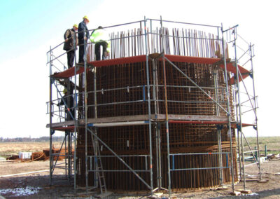 Project wind power tower with foundation in Bremerhaven - Germany