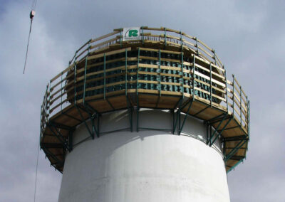 Project wind power tower with foundation in Bremerhaven - Germany