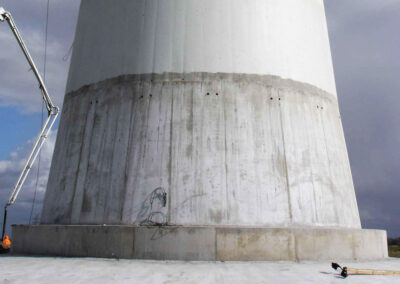 Projekt Windkraftturm mit Fundament in Bremerhaven - Deutschland