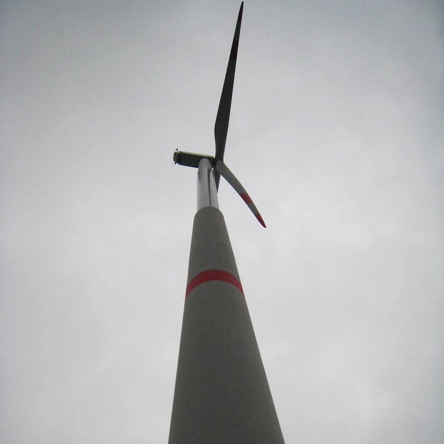 Wind turbine tower with foundation in Hamburg 1 and 2 - Nordex - Germany