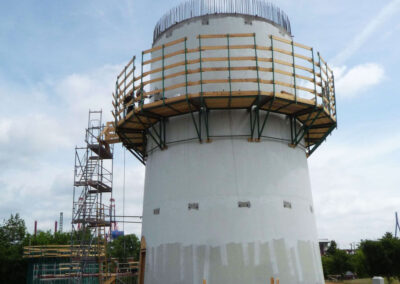 Wind turbine tower with foundation in Hamburg 1 and 2 - Nordex - Germany