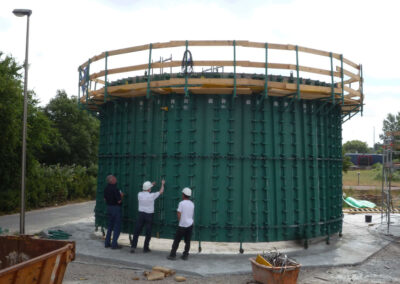 Wind turbine tower with foundation in Hamburg 1 and 2 - Nordex - Germany