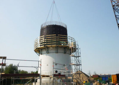 Wind turbine tower with foundation in Hamburg 1 and 2 - Nordex - Germany