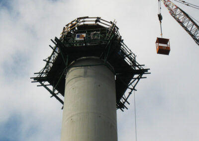 Wind turbine tower with foundation in Hamburg 1 and 2 - Nordex - Germany