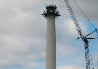 Wind turbine tower with foundation in Hamburg 1 and 2 - Nordex - Germany