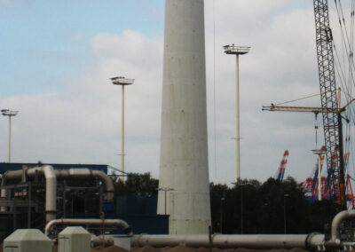 Wind turbine tower with foundation in Hamburg 1 and 2 - Nordex - Germany