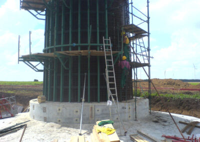 Wind power tower with foundation in Kavarna - Bulgaria