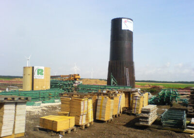 Wind power tower with foundation in Kavarna - Bulgaria