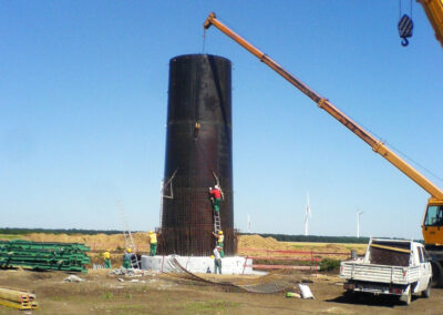 Wind power tower with foundation in Kavarna - Bulgaria