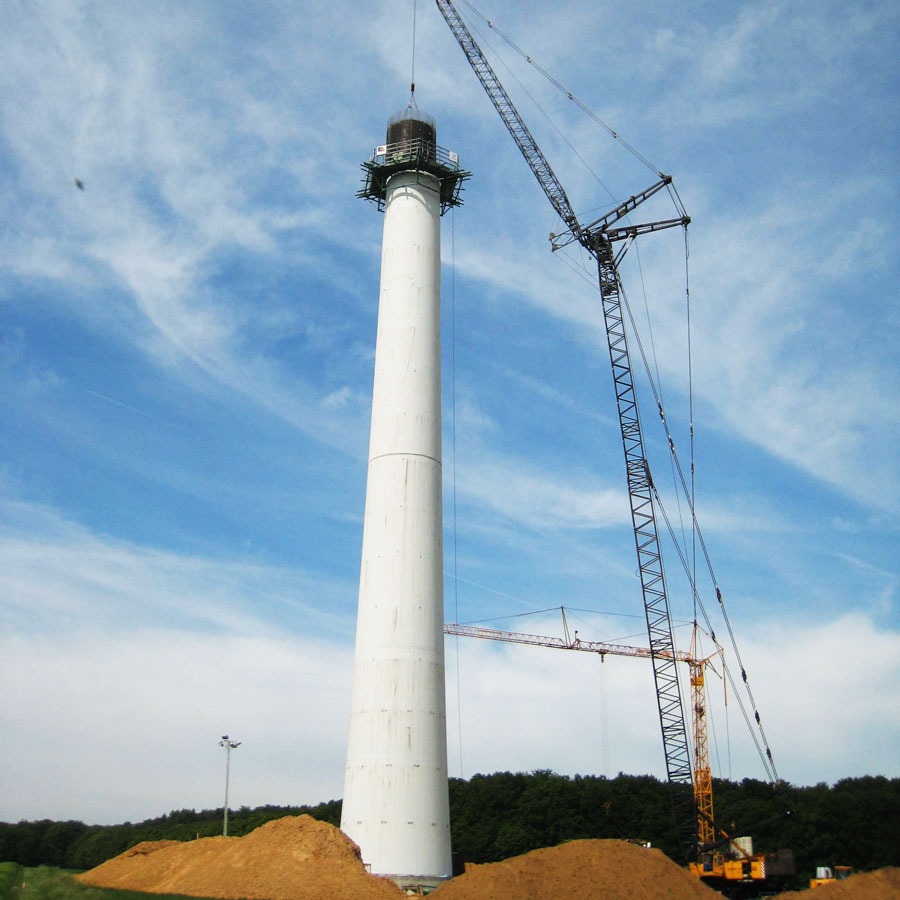 Wind turbine tower with foundation in Uengershausen Nordex 3 and 4 - Germany