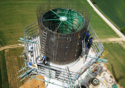 Wind turbine tower with foundation in Uengershausen Nordex 3 and 4 - Germany