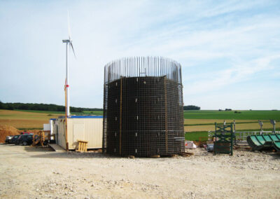 Wind turbine tower with foundation in Uengershausen Nordex 3 and 4 - Germany