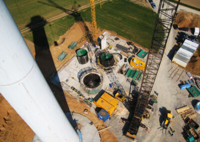 Wind turbine tower with foundation in Uengershausen Nordex 3 and 4 - Germany