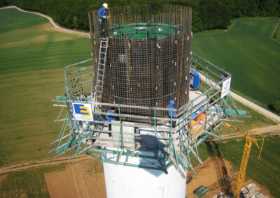 Wind turbine tower with foundation in Uengershausen Nordex 3 and 4 - Germany