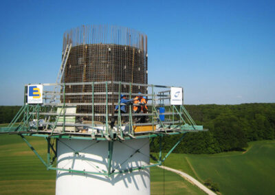 Wind turbine tower with foundation in Uengershausen Nordex 3 and 4 - Germany