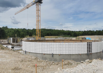 RSB cylindrical formwork as self-climbing formwork to build round basins on a wwtp