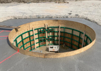 RSB circular formwork for the construction of pump sump on a