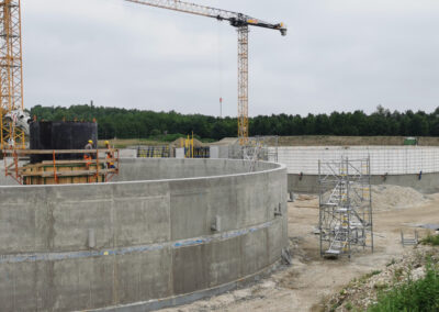 RSB circular formwork for the construction of the central building on a wwtp