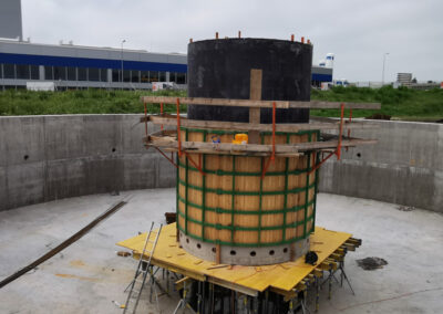 RSB circular formwork for the construction of the central structure on a wastewater treatment plant