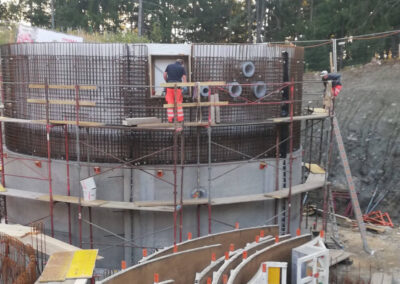 Bau von zwei Hochbehältern mit der Kletterschalung von RSB Formwork Technology GmbH