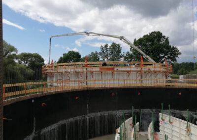 Construction of an aeration tank with the circular formwork of RSB