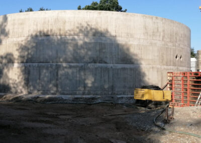 Construction of a mixing and balancing tank with the circular formwork of RSB