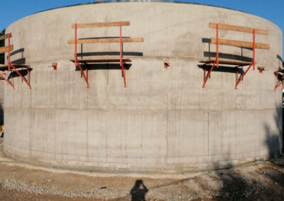 Construction of a sludge storage tank with the circular formwork of RSB