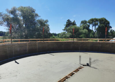 Construction of an aeration tank with the circular formwork of RSB