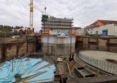 Construction of three reinforced concrete tanks with climbing formwork / circular formwork from RSB Formwork Technology