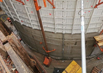 Bau von drei Stahlbetonbehältern mit der Kletterschalung / Rundschalung von RSB Formwork Technology