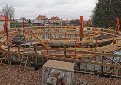 Bau von drei Stahlbetonbehältern mit der Kletterschalung / Rundschalung von RSB Formwork Technology