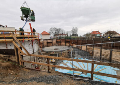 Construction of three reinforced concrete tanks with climbing formwork / circular formwork from RSB Formwork Technology