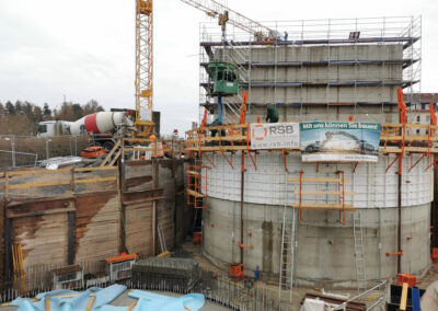 Construction of three reinforced concrete tanks with climbing formwork / circular formwork from RSB Formwork Technology