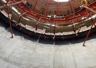 Construction of a digester in Garrel Germany with the self-climbing circular formwork from RSB Formwork Technology GmbH