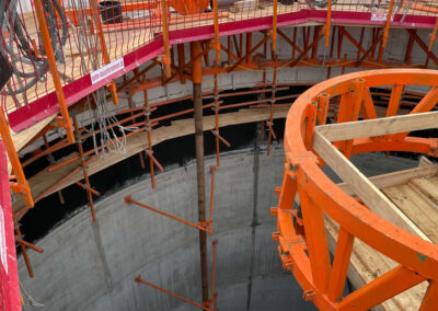 Construction of a digester in Garrel Germany with the self-climbing circular formwork from RSB Formwork Technology GmbH