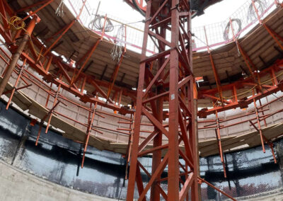 Construction of a digester in Garrel Germany with the self-climbing circular formwork from RSB Formwork Technology GmbH